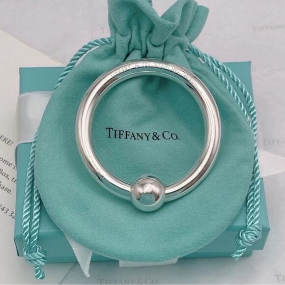 Tiffany & Co. Baby Rattle Sterling Silver 925 W/Tiffany Gift Pouch, Bag & Box - Picture 1 of 11